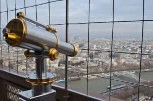 Telescope at the first floor of the Eiffel Tower