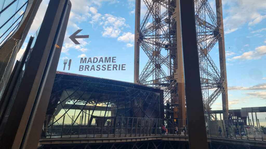 Madame Brasserie on the first floor of the Eiffel Tower